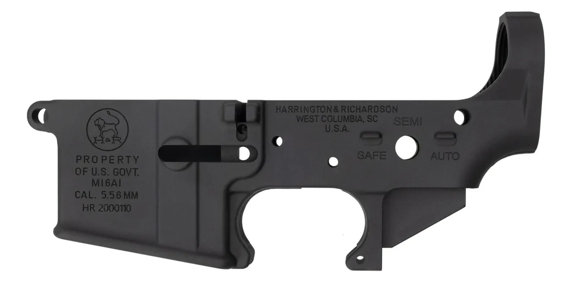 Harrington & Richardson Retro M16A1 Lowers Receiver, Gray - Lower Receiver for AR-15 - view 1