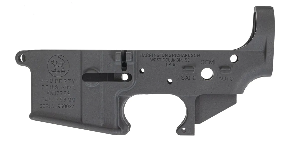 Harrington & Richardson XM177E2 Stripped Lower, Gray - Lower Receiver for AR-15, vista 1