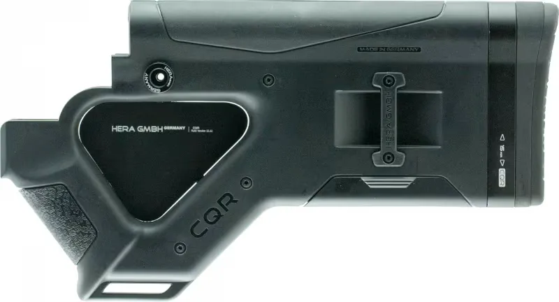 Hera Arms Hera USA Reinforced Polymer Featureless CQR Buttstock, Black - 1212CA - Stock & Brace for AR-15, vista 2
