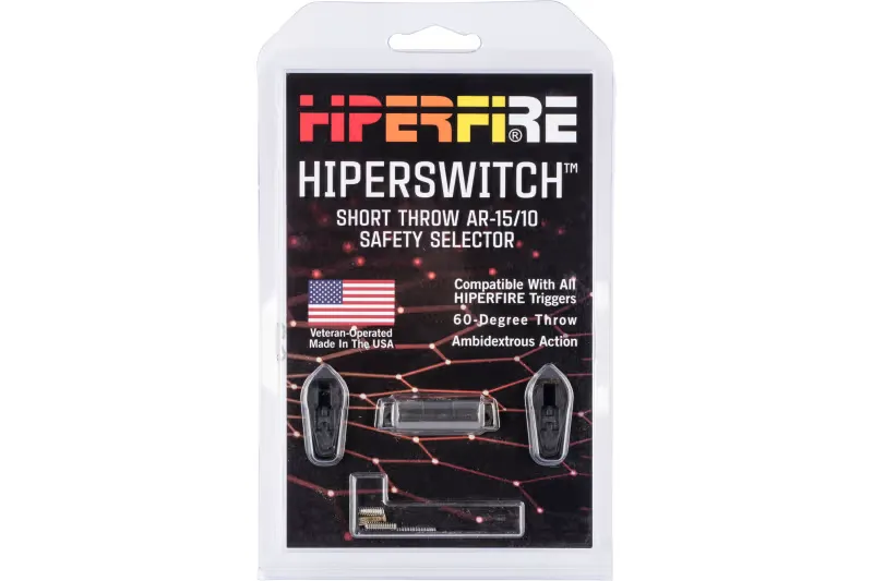 Hiperfire Hiperswitch 60 Degree Ambidextrous Safety Selector - Black - Safety for AR-15 - view 1