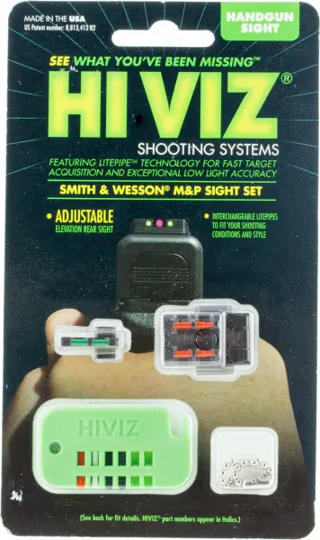 Hiviz Adjustable Front/Rear Sight Set for S&W M&P Full Size Pistols - SWMPE21 - Iron Sights for AR-15 - view 2
