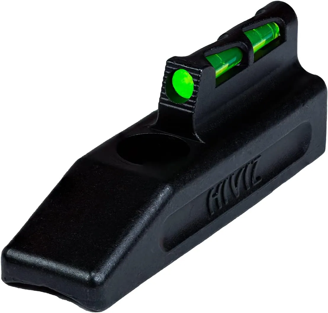 HiViz HRBLW01 LiteWave Front Sight Interchangeable Red Green White Fiber Optic LitePipe - Black - Front Sight for AR-15, vista 1