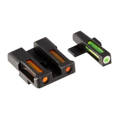 HiViz Litewave H3 Tritium Orange Ring Fs W/ Green & Orange Litepipes - Springfield Xd/Xds/Xde/Xdm Lightwave H3 Tritium Sight Set - Iron Sights for AR-15 - view 1