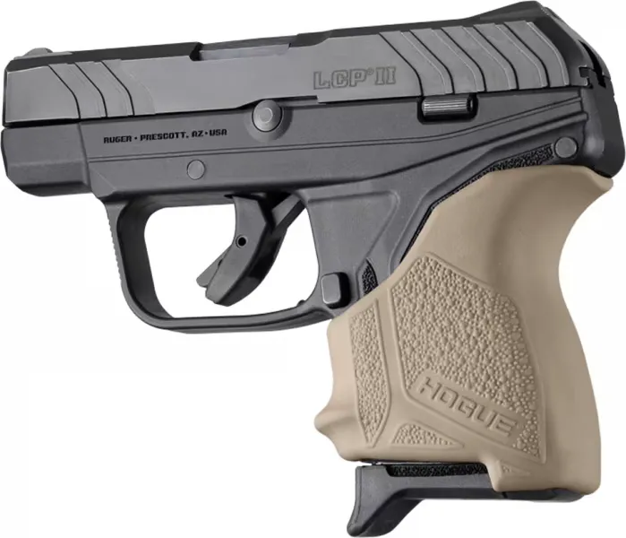 Hogue 18123 HandAll Beavertail Grip Sleeve made of Rubber with Textured Flat Dark Earth Finish for Ruger LCP II - Pistol Grip for AR-15 - view 2