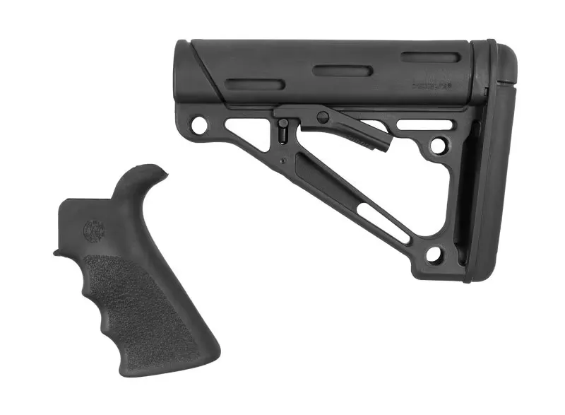 Hogue Ar-15 Fg Bt Grip& Overmold Buttstock Collapsible Milsp Blk - Stock & Brace for AR-15 - view 2