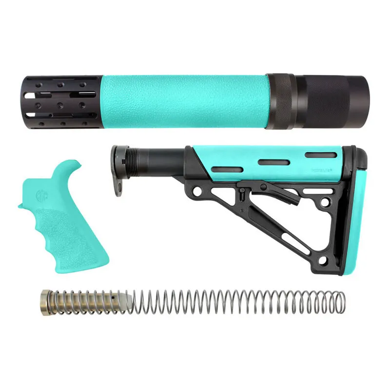 HOGUE AR-15/M-16 3-Piece Aqua Replacement Rifle Kit (13478) - Stock & Brace for AR-15, vista 1