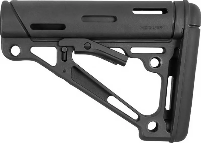 Hogue Ar-15 Overmolded Buttstock Collapsible Comm Black Rubber - Stock & Brace for AR-15, vista 2