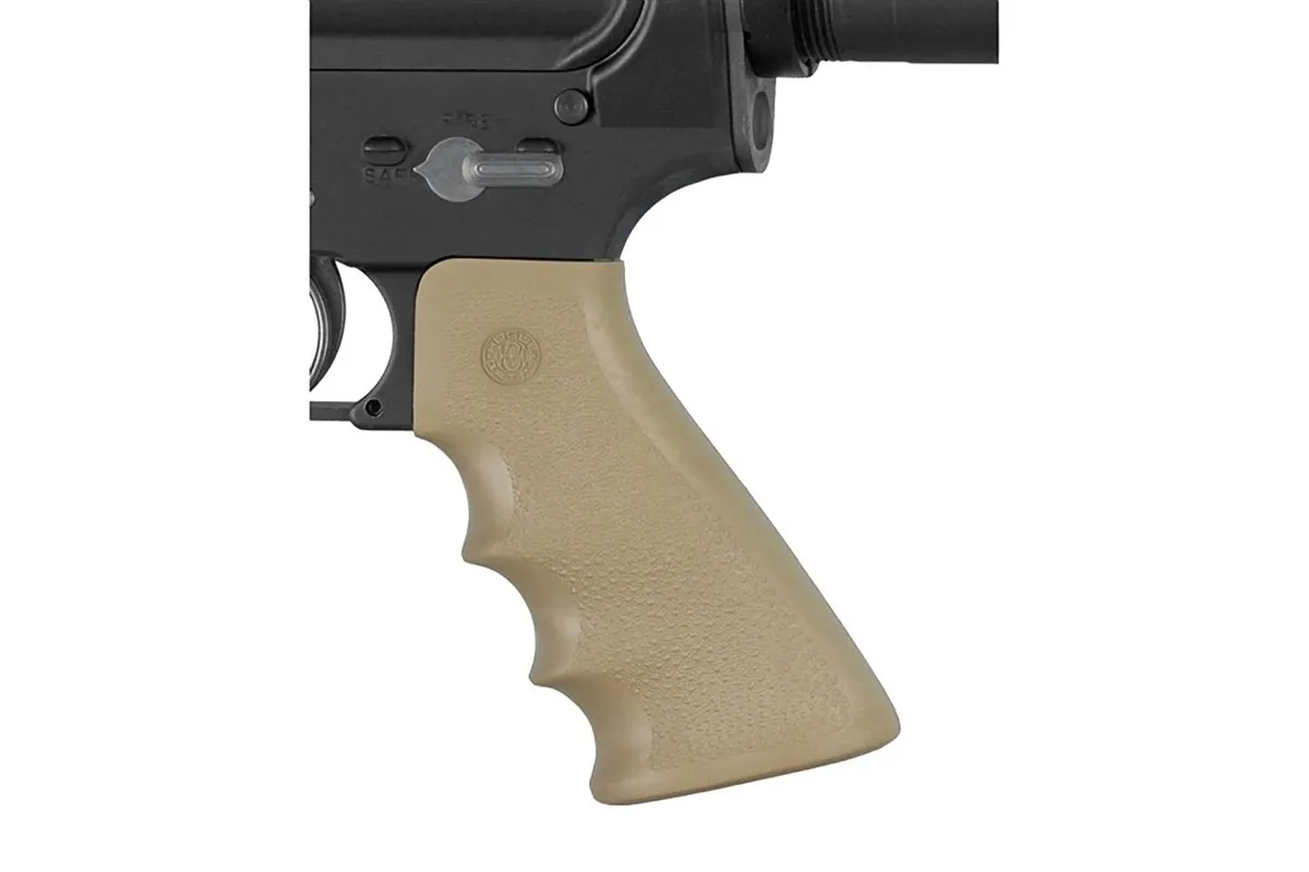 Hogue Ar-15 OverMolded Pistol Grip - Finger Grooves - Flat Dark Earth - Pistol Grip for AR-15 - view 5