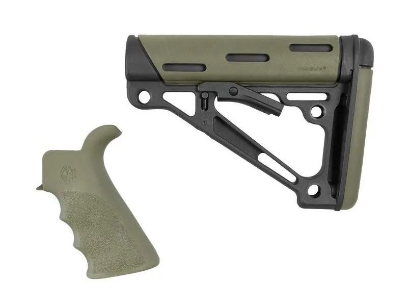 Hogue AR-15/M-16 Grip and Collapsible Buttstock 2-Piece Kit, OD Green - 15256 - Stock & Brace for AR-15 - view 2
