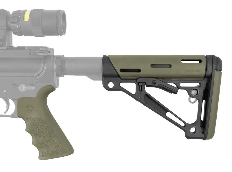 Hogue AR-15/M-16 Grip and Collapsible Buttstock 2-Piece Kit, OD Green - 15256 - Stock & Brace for AR-15 - view 3