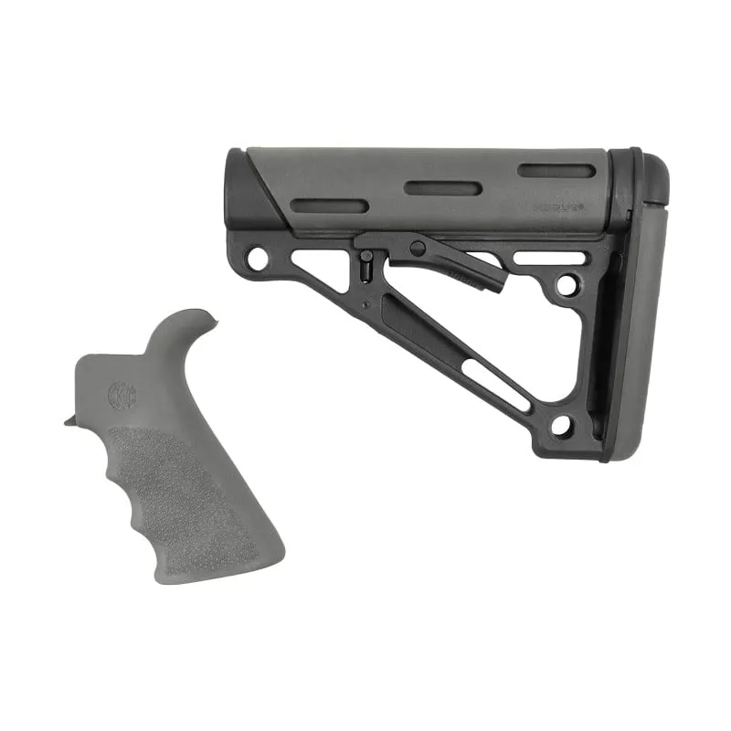 Hogue AR-15/M-16 Grip and Collapsible Buttstock 2-Piece Kit, OD Green - 15256 - Stock & Brace for AR-15 - view 1