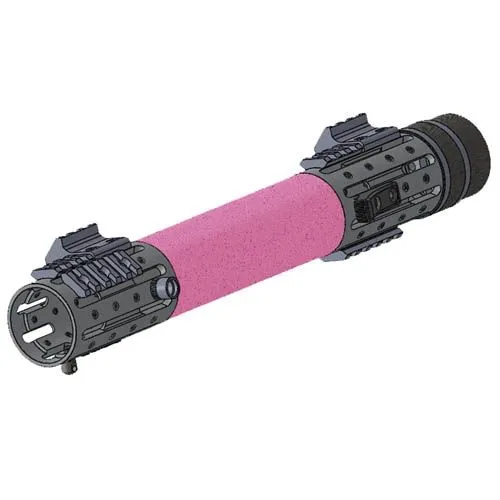 Hogue AR15 Ext. Length FF Forend w/ OverMolded Grip Area/Accessory Attachments Pink 190617 - Pistol Grip for AR-15 - view 1
