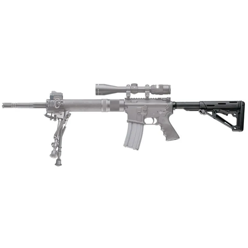Hogue Mil-Spec OverMolded Collapsible Buttstock - Black - Stock & Brace for AR-15 - view 3