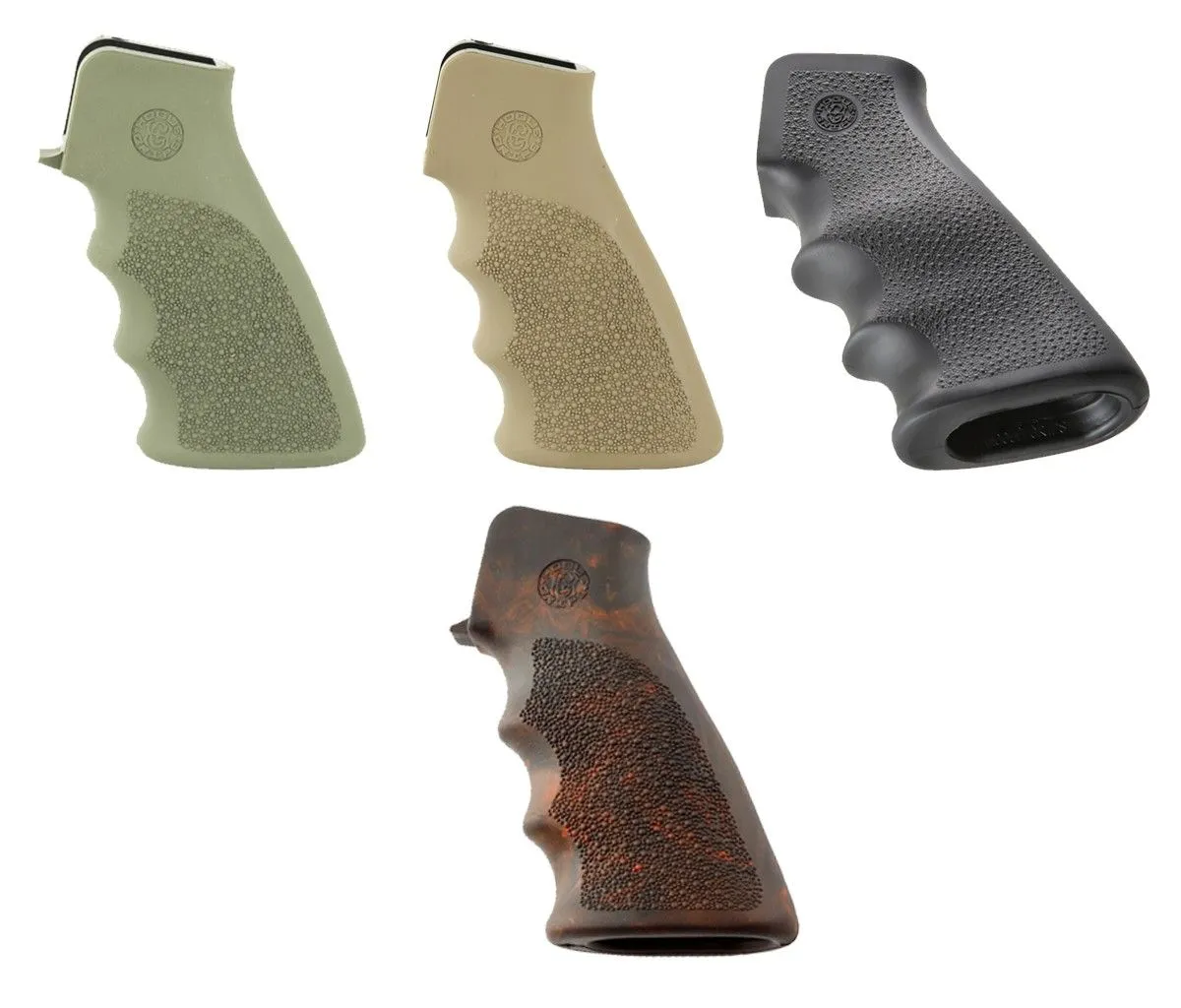 Hogue Overmold Pistol Grip w/ Finger Grooves - Pistol Grip for AR-15, vista 1