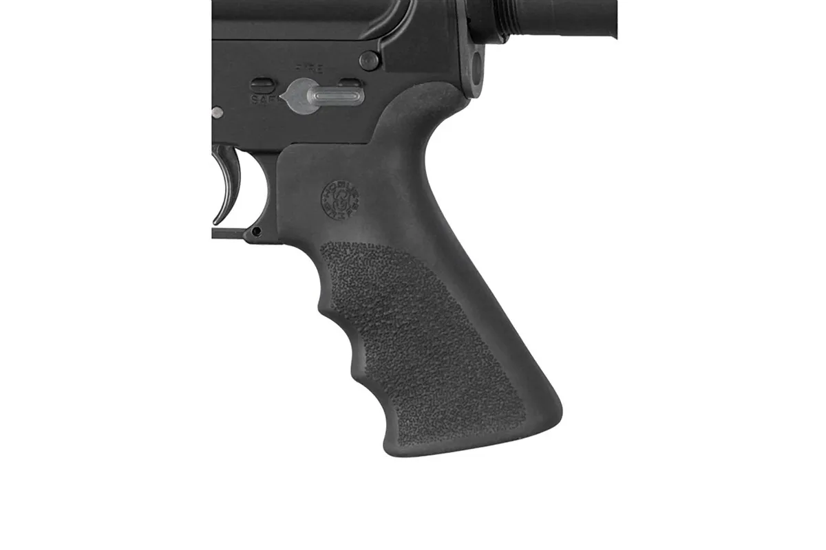 Hogue OverMolded AR-15 Pistol Grip - Beaver Tail - Finger Grooves - Black - Pistol Grip for AR-15 - view 3