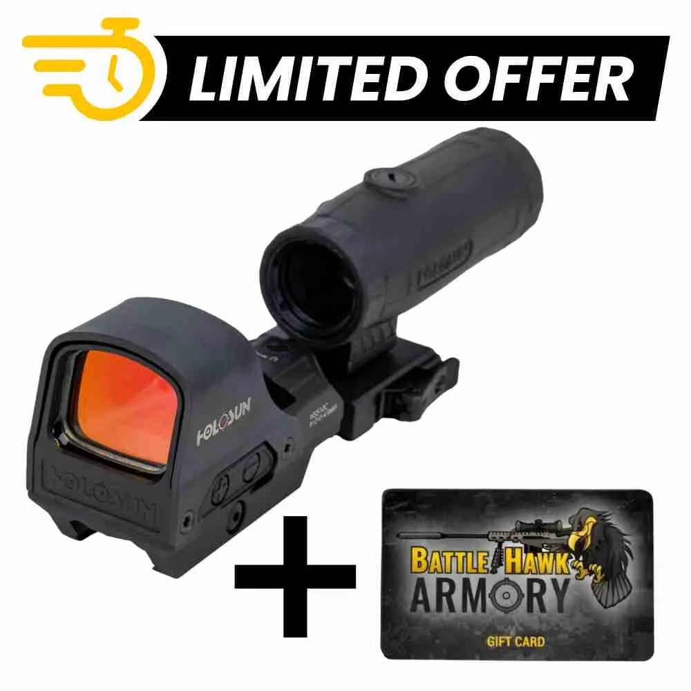 Holosun 510C 2 MOA Red Dot HM3X Magnifier Combo + ... - Magnifier, vista 1