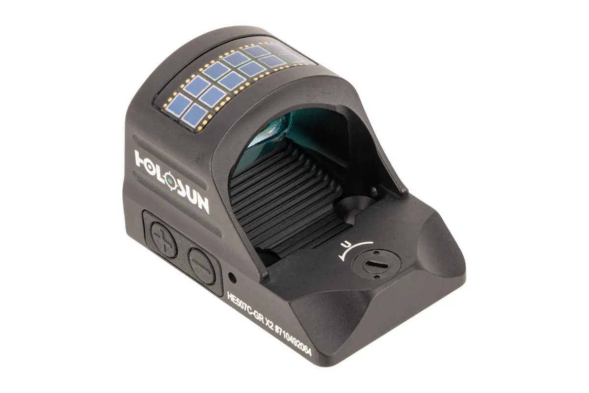 Holosun HE507C-GR X2-LEM Miniature Solar Reflex Sight with Green Circle Dot - LAW ENFORCEMENT ONLY - Optic, vista 3