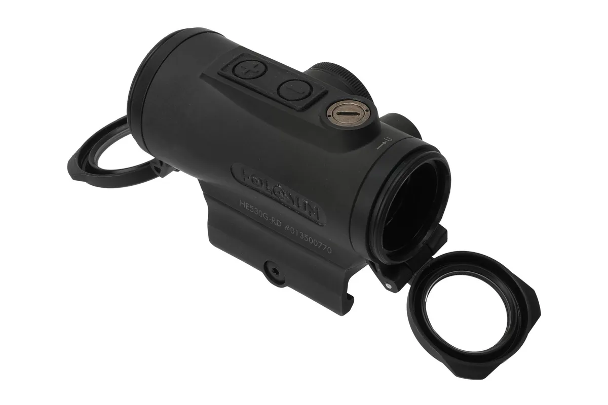 Holosun HE530G-RD Elite Red Dot Sight 1x 30mm 65 MOA Circle with 2 MOA Dot Picatinny Lower 1/3 Co-Witness Mount Matte Black - Optic - view 3