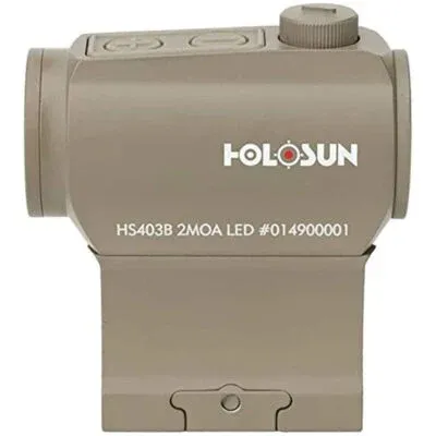 Holosun HS403BFDE HS403B Flat Dark Earth Anodized 1x 2 MOA Red Dot Reticle Includes Battery/Cover/Lens Cloth/Mounts/T10 L Key - Optic - view 1