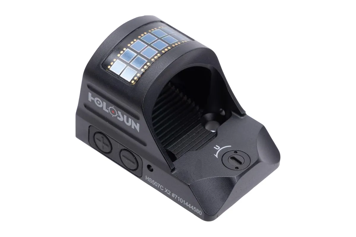 Holosun HS507C X2-LEM Miniature Reflex Sight with Red Circle Dot and Solar Panel LAW ENFORCEMENT ONLY - Optic - view 3