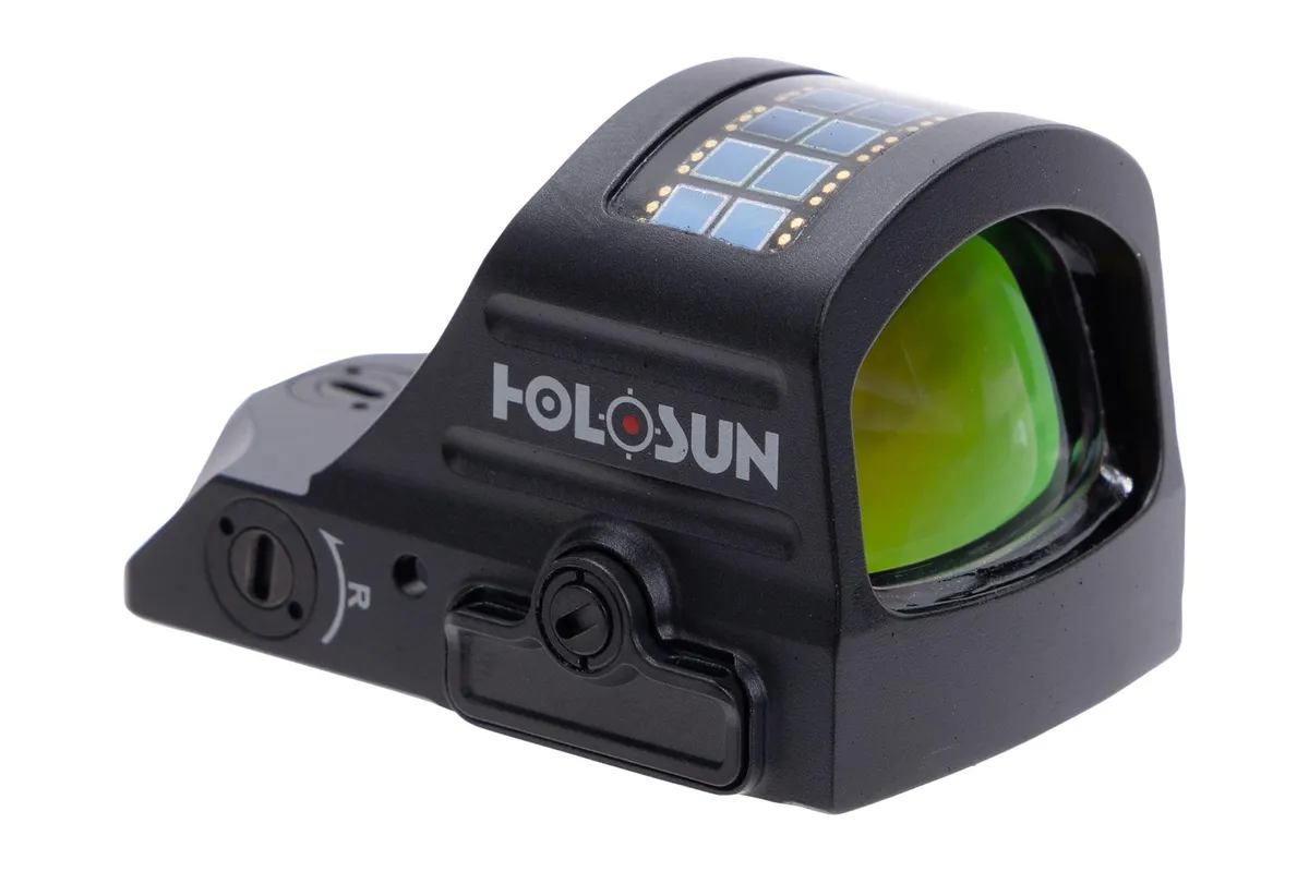 Holosun HS507C X2-LEM Miniature Reflex Sight with Red Circle Dot and Solar Panel LAW ENFORCEMENT ONLY - Optic, vista 1
