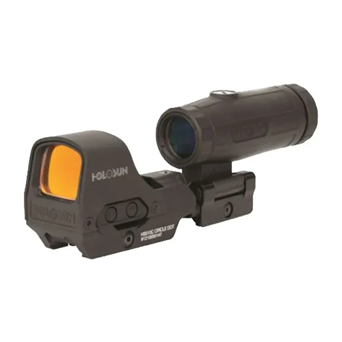 Holosun HS510C+HM3X Combo Multi-Reticle Circle Dot Open Reflex Sight w/ 3x Flip-to-Side Magnifier - HS510C-HM3X-Combo - Magnifier - view 1