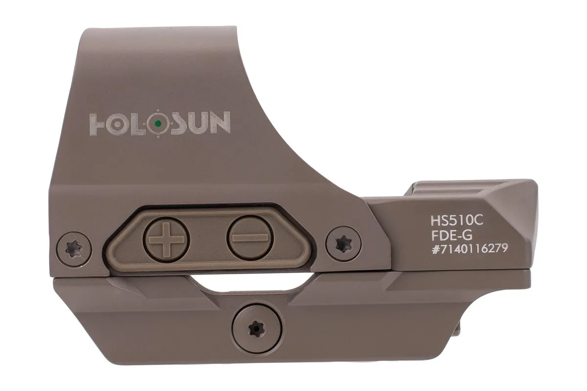 Holosun HS510C Open Reflex Green Circle Dot Sight - FDE - Optic - view 3