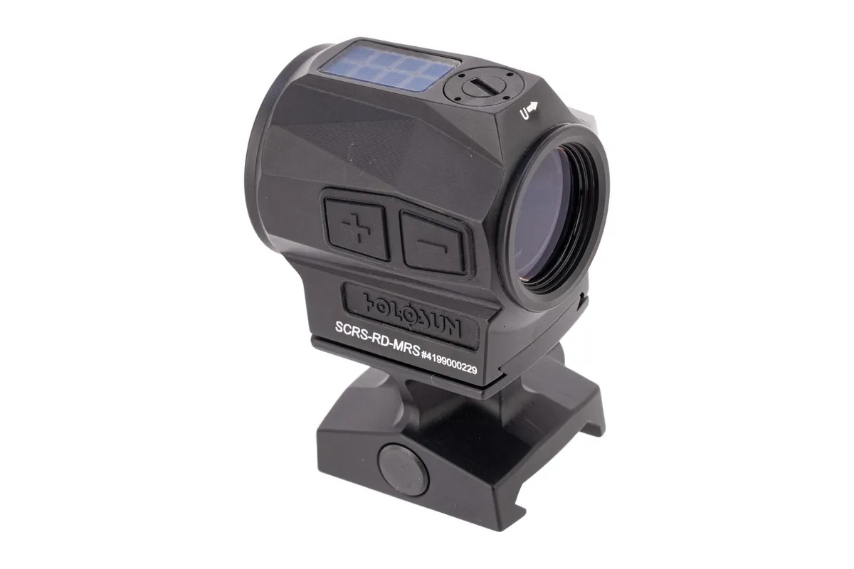 Holosun SCRS-Red-MRS Red Dot Sight Multi-Reticle Red Solar/Battery Powered Matte Black - Optic, vista 3