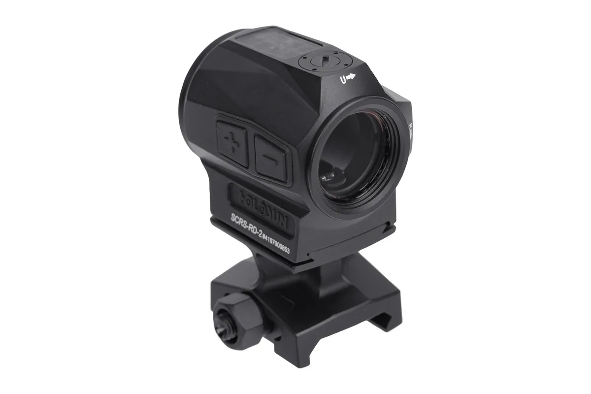 Holosun SCRS-RR-2 Red Dot Sight Red 2 MOA Dot Solar/Battery Powered Matte Black - Optic - view 3