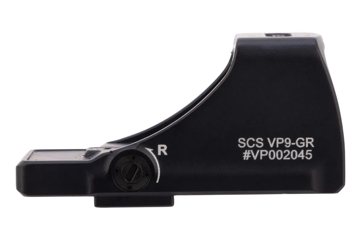 Holosun SCS-VP9 Reflex Red Dot Sight 1x Multi-Reticle Green Solar/Battery Powered for H&K VP9 Matte Black - Optic - view 2