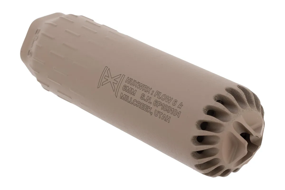 HUXWRX FLOW 6K Suppressor - FDE + Flash Hider Kit - Muzzle Device for AR-15 - view 1