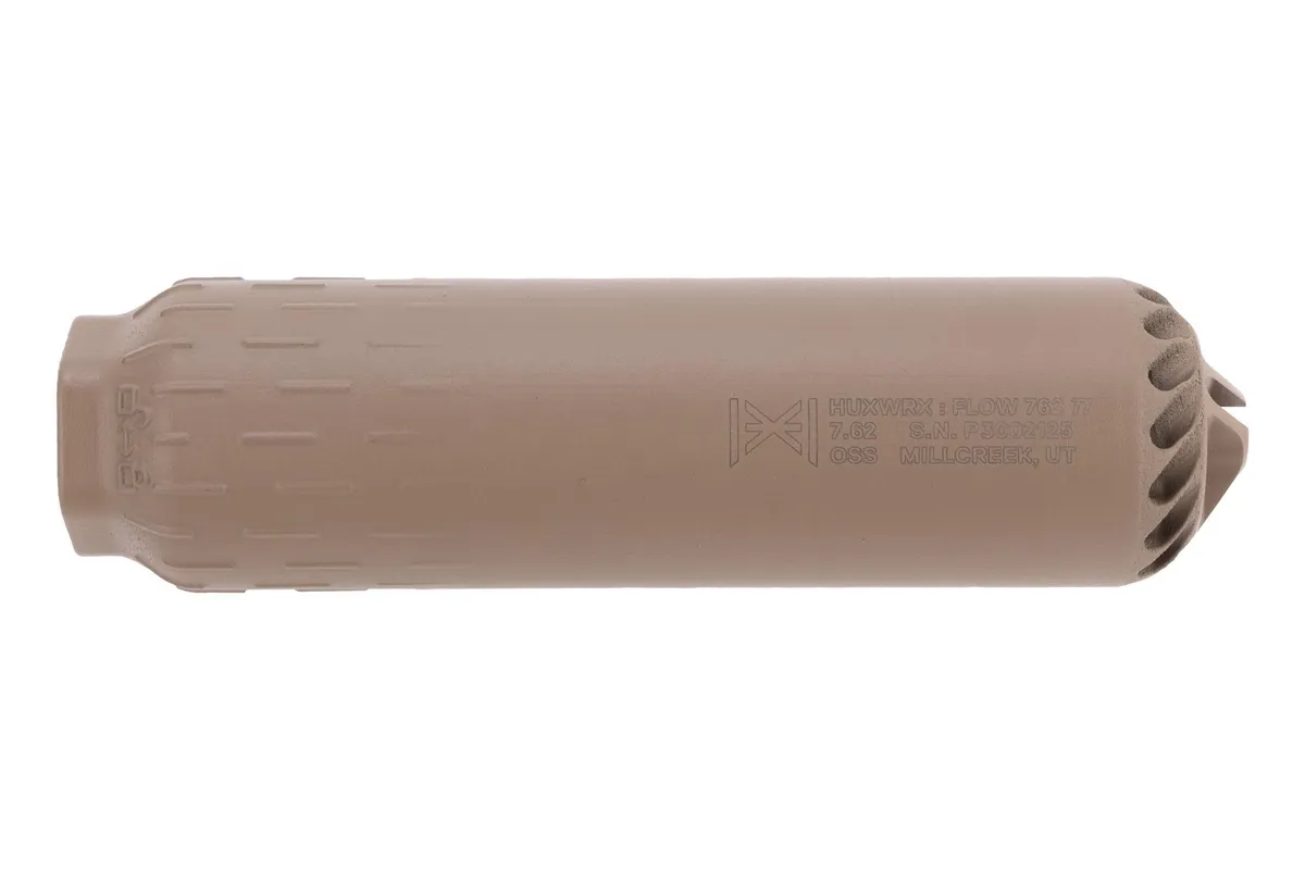Huxwrx FLOW 762 Ti Rifle Suppressor - FDE - Suppressor - view 2