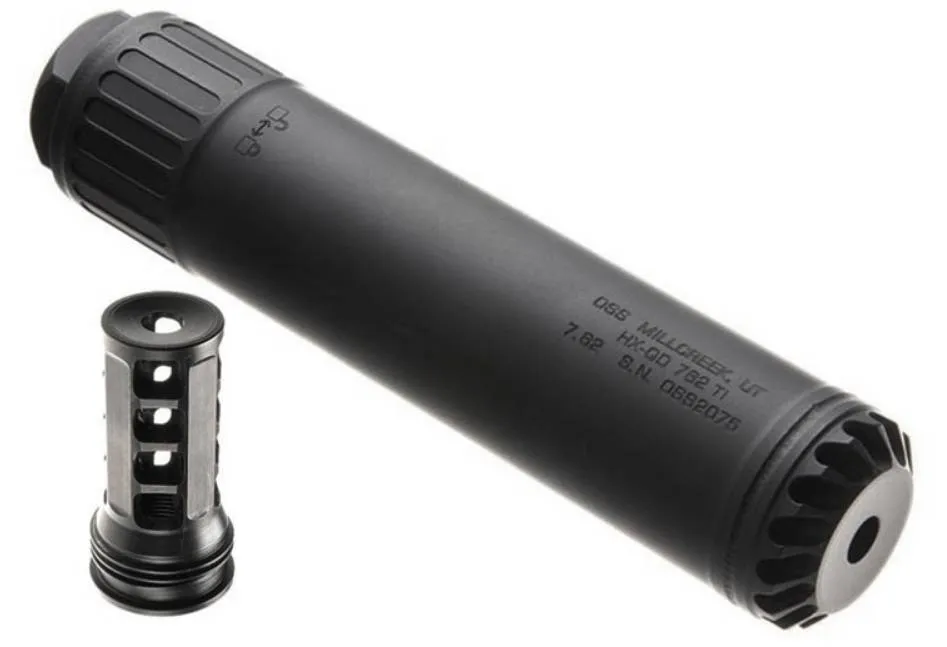 HUXWRX (Formerly OSS) OSS HX-QD 762 TI KIT W/ 762 MUZZLE BRAKE - Muzzle Device for AR-15, vista 1