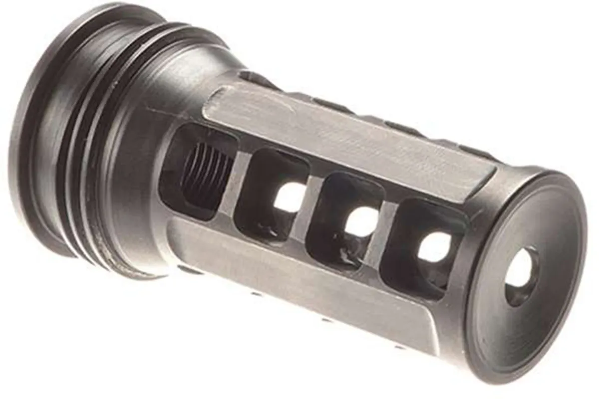 Huxwrx Muzzle Brake QD 762 1/2x28 - Muzzle Device for AR-15, vista 1