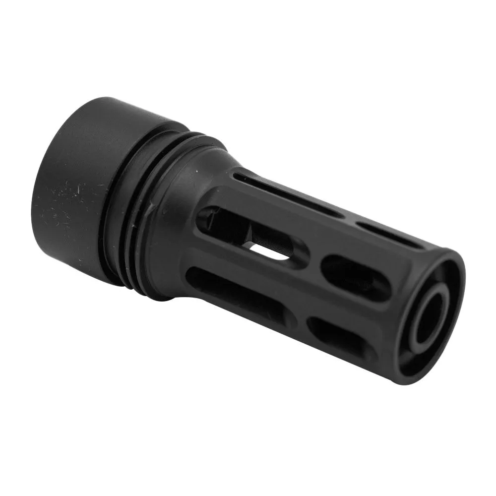 Huxwrx Safety Co Quick Detach Flash Hider M26x1.5 LH, Black - Reliable, Fast Attachment - 1912 - Muzzle Device for AR-15, vista 1