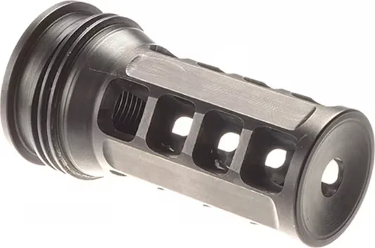 HUXWRX Safety Company Muzzle Brake-QD, 7.62mm, 5/8X24, Black, Fits HuxWrx/OSS Suppressors - Muzzle Device for AR-15, vista 2