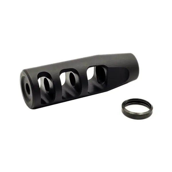JP Enterprises Competition 3-Port Compensator 1/2-28, Black - Muzzle Device for AR-15 - view 1