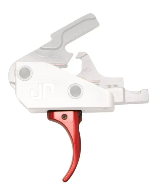 JP Enterprises Curved Modular Trigger Shoe Red - Trigger for AR-15, vista 1