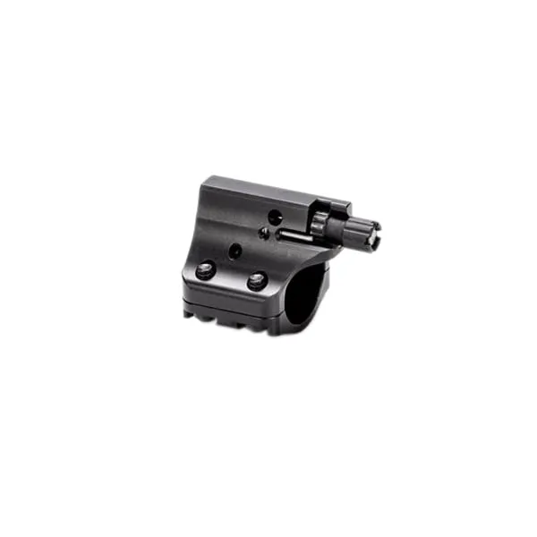 JP Enterprises D2 2-Piece Low-Profile Adjustable Gas Block w/Detent Adjustment 0.75", Black - Gas Block for AR-15, vista 1