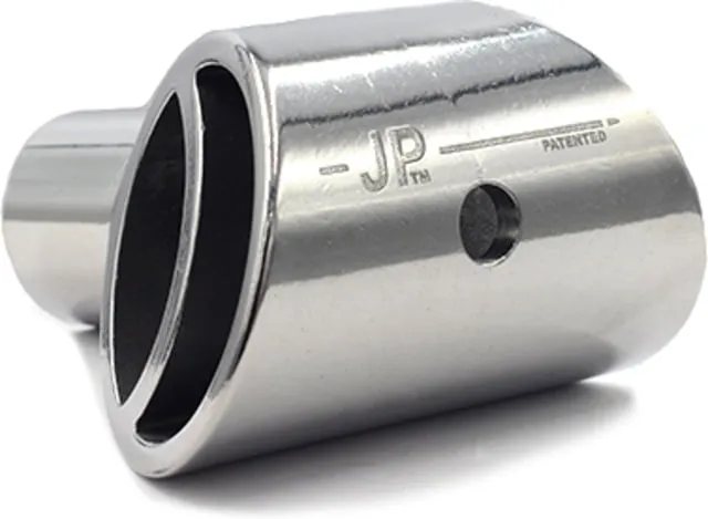 JP Enterprises Recoil eliminator dual chamber Brushed Stainless 5/8x28 TPI .875 Nut - Muzzle Device for AR-15, vista 1