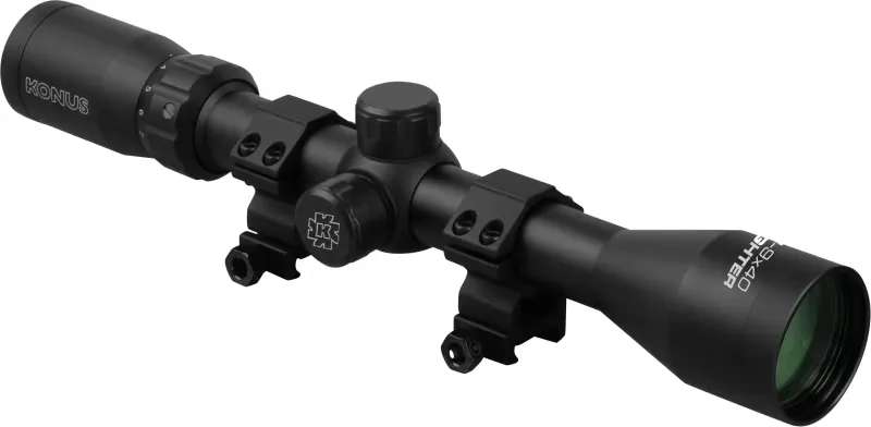 Konus Fighter 3-9x40 Riflescope 7352 30/30 Reticle 1\" Tube w/ Rings. - Rifle Scope - view 2
