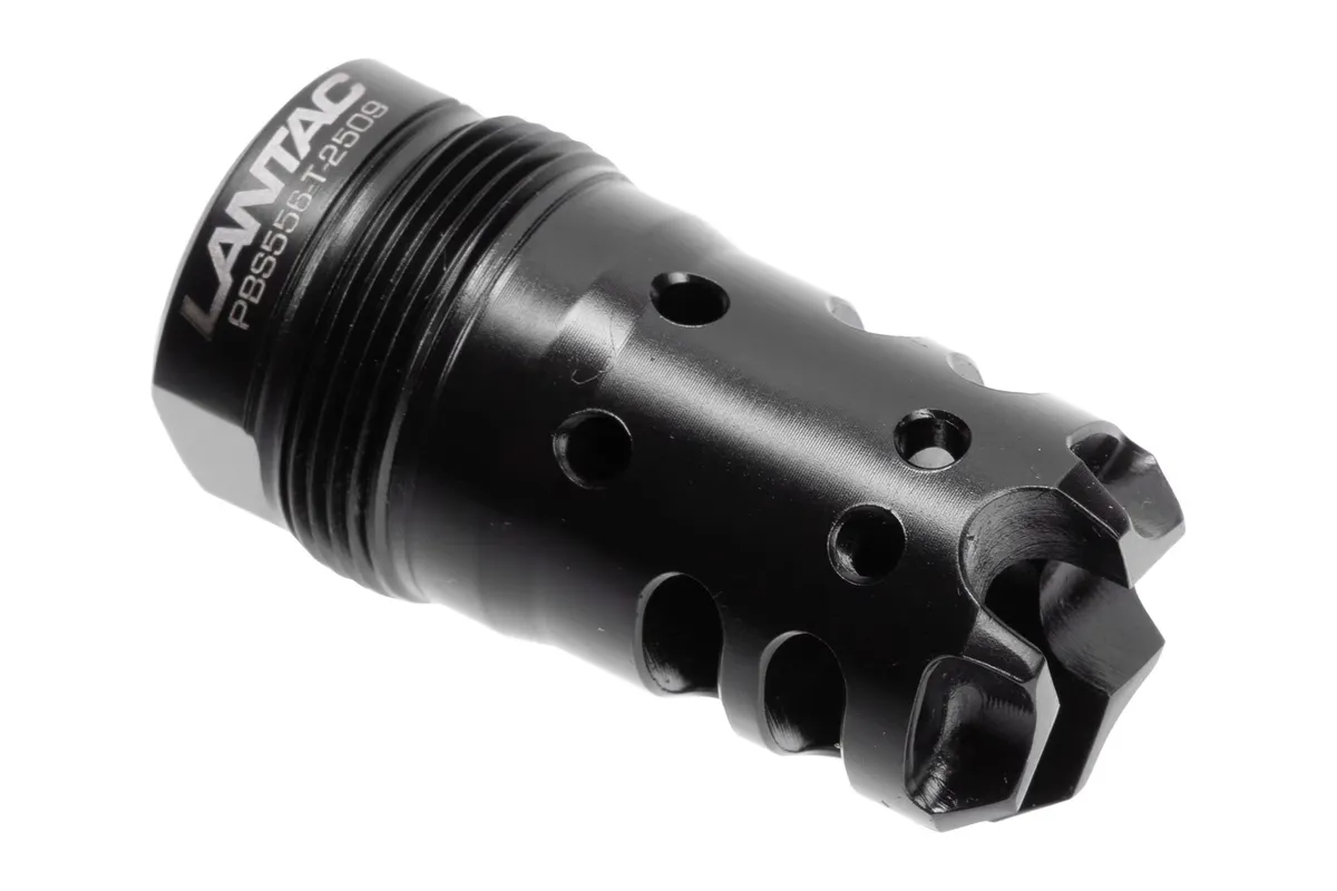 LANTAC Plan-B Dragon Muzzle Brake 223/556 1/2-28 Short Black - Muzzle Device for AR-15, vista 1
