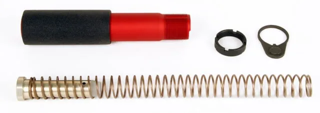 LBE Unlimited Pistol Recoil Buffer Tube for AR-15 Lower Receivers - Stylish Red Anodized - PBTRED - Buffer Tube Assembly for AR-15 - view 1