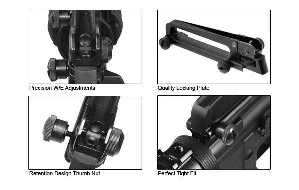 Leapers UTG 1-Piece AR-15 Carry Handle Sight, Matte Black - TLURS001 - Iron Sights for AR-15, vista 2