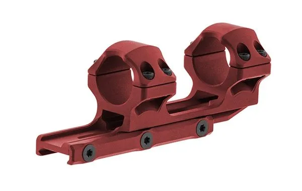 Leapers UTG ACCU-SYNC 1in Medium Profile 34mm Offset Picatinny Rings Red - Optic Mount - view 1