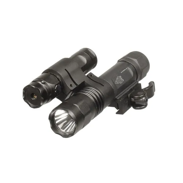 Leapers UTG Accushot Flashlight Fits Picatinny LED Weapon Flashlight with Adjustable Red Laser QD Mount, Black - LT-ELP38Q-A - Light, vista 1