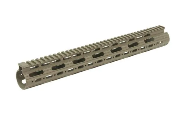 Leapers UTG PRO AR-15 15" SuperSlim Free Float Handguard-FDE Cerakote - MTU019SSD - Handguard for AR-15, vista 1
