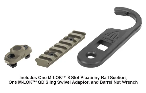 Leapers UTG PRO M-LOK AR-15 Free Float Handguard - FDE - Handguard for AR-15, vista 1
