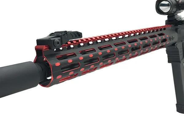 Leapers UTG PRO M-Lok Super Slim AR-15 Free Floating 15" Rail, Black/Red 2-Tone - MTU019SSMR2 - Handguard for AR-15 - view 4