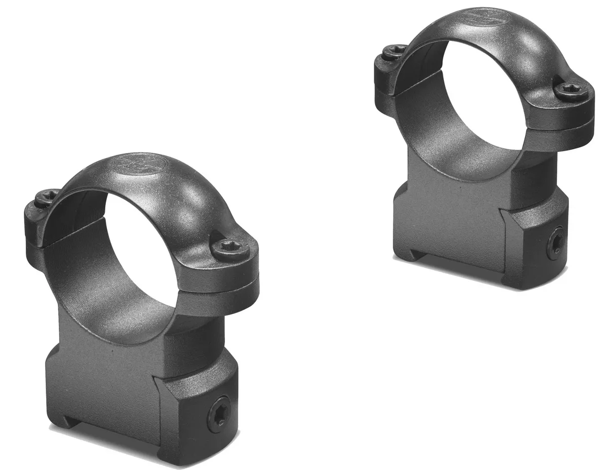 Leupold CZ 550 1" High Steel 2-Piece Scope Ring, Matte Black - 177360 - Optic Mount - view 1